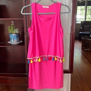 Newbury Kustom Hot Pink Fringe Dress S